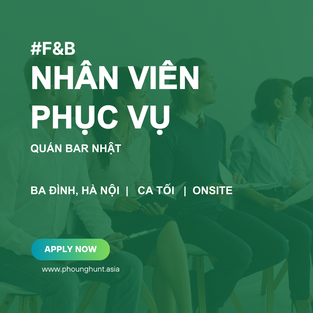 [PH014] Nhân Viên Phục Vụ (Quán Bar)