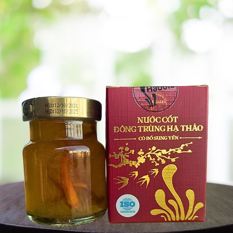 Nước cốt đông trùng hạ thảo có bổ sung yến hũ 70ml