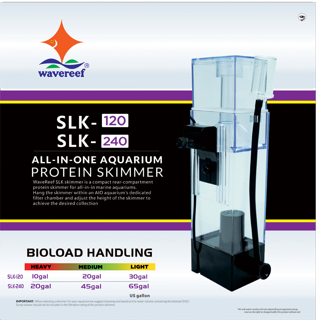 WaveReef SLK-120B Protein Skimmer – Máy Tách Bọt Cho Bể Cá Biển 40–120 Lít
