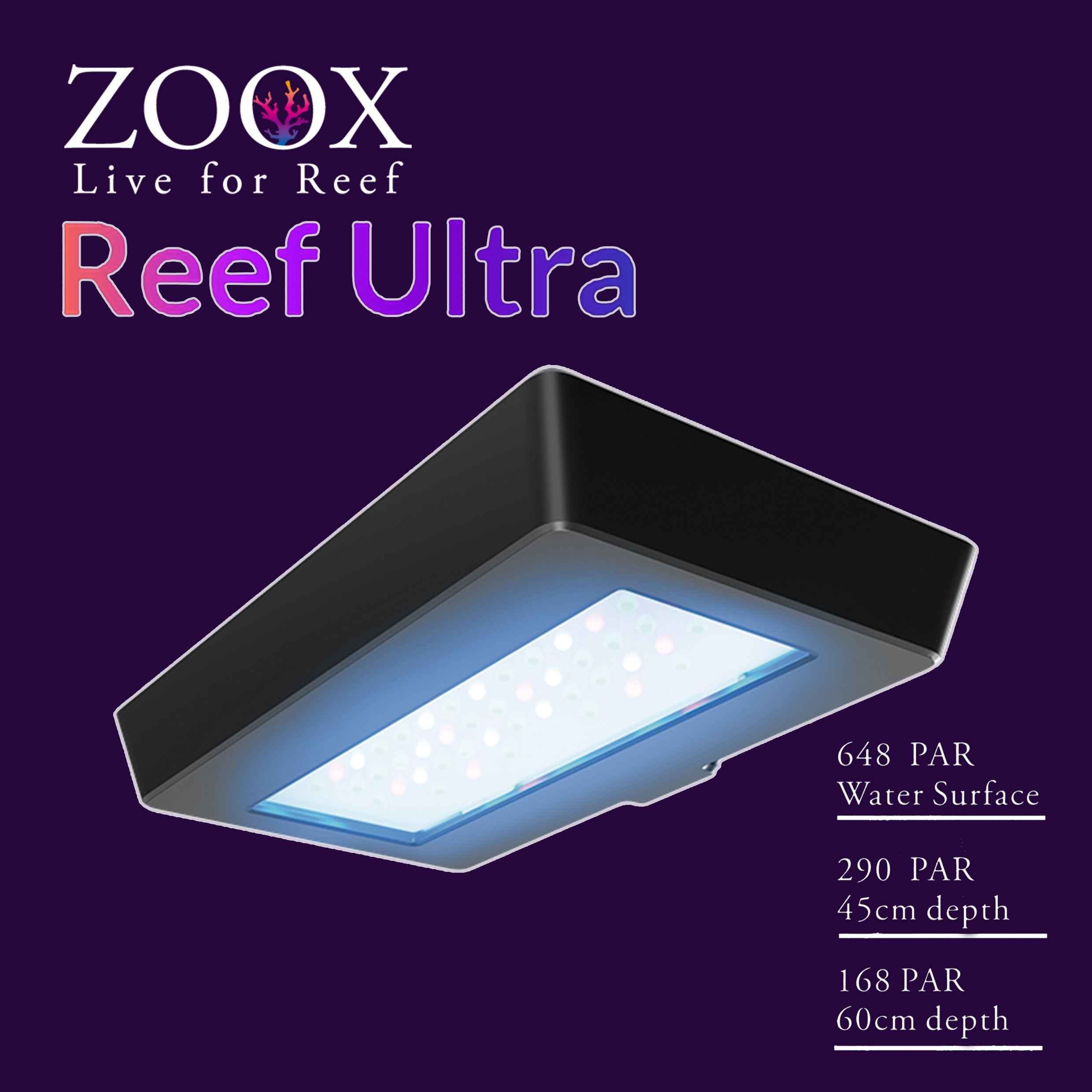 Zoox Reef Ultra 100W – Đèn LED san hô cao cấp, PAR mạnh như 200W, tiết kiệm điện