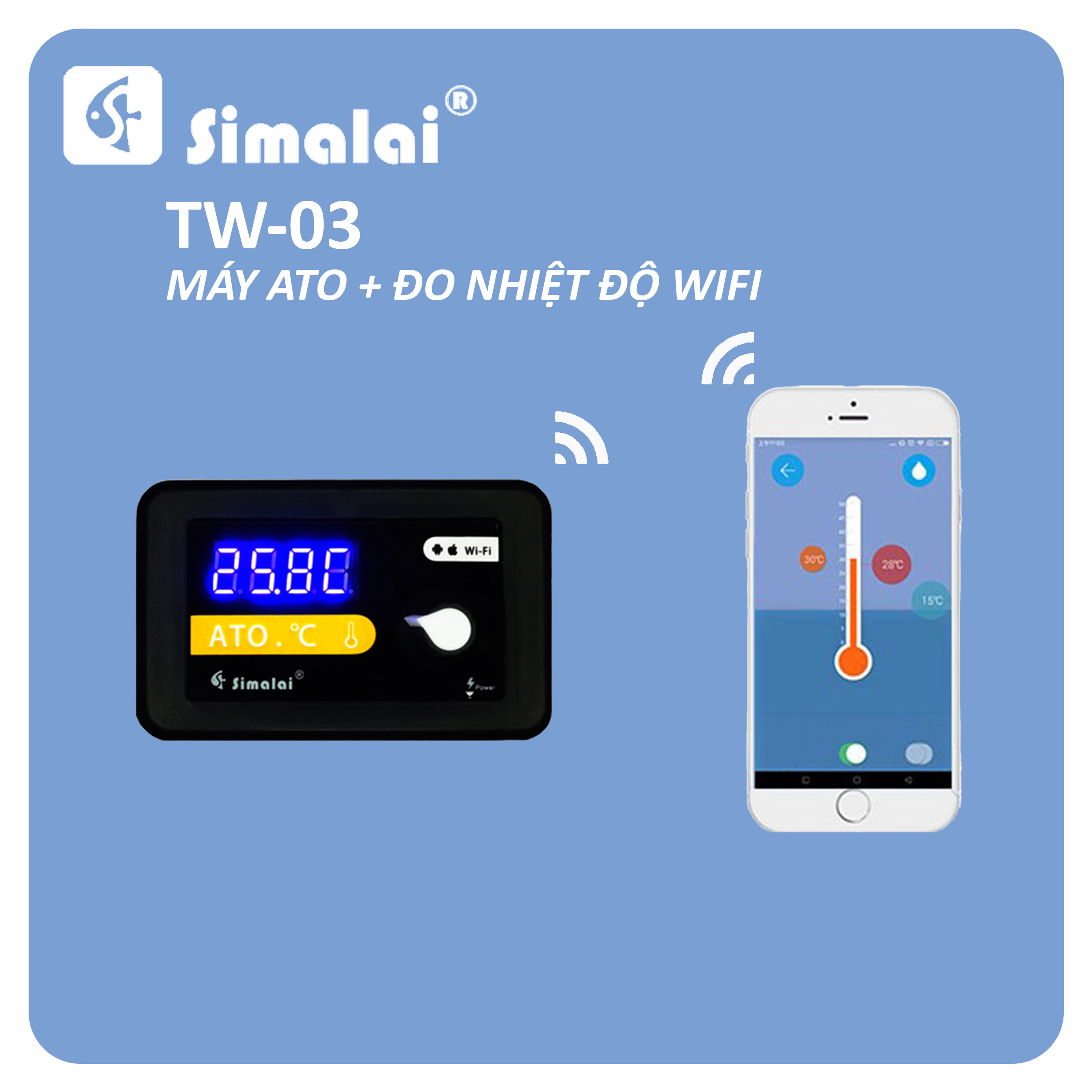 Máy Bù Nước Tự Động Wifi SIMALAI TW03 – Giải Pháp Duy Trì Mực Nước Ổn Định Cho Bể Cá