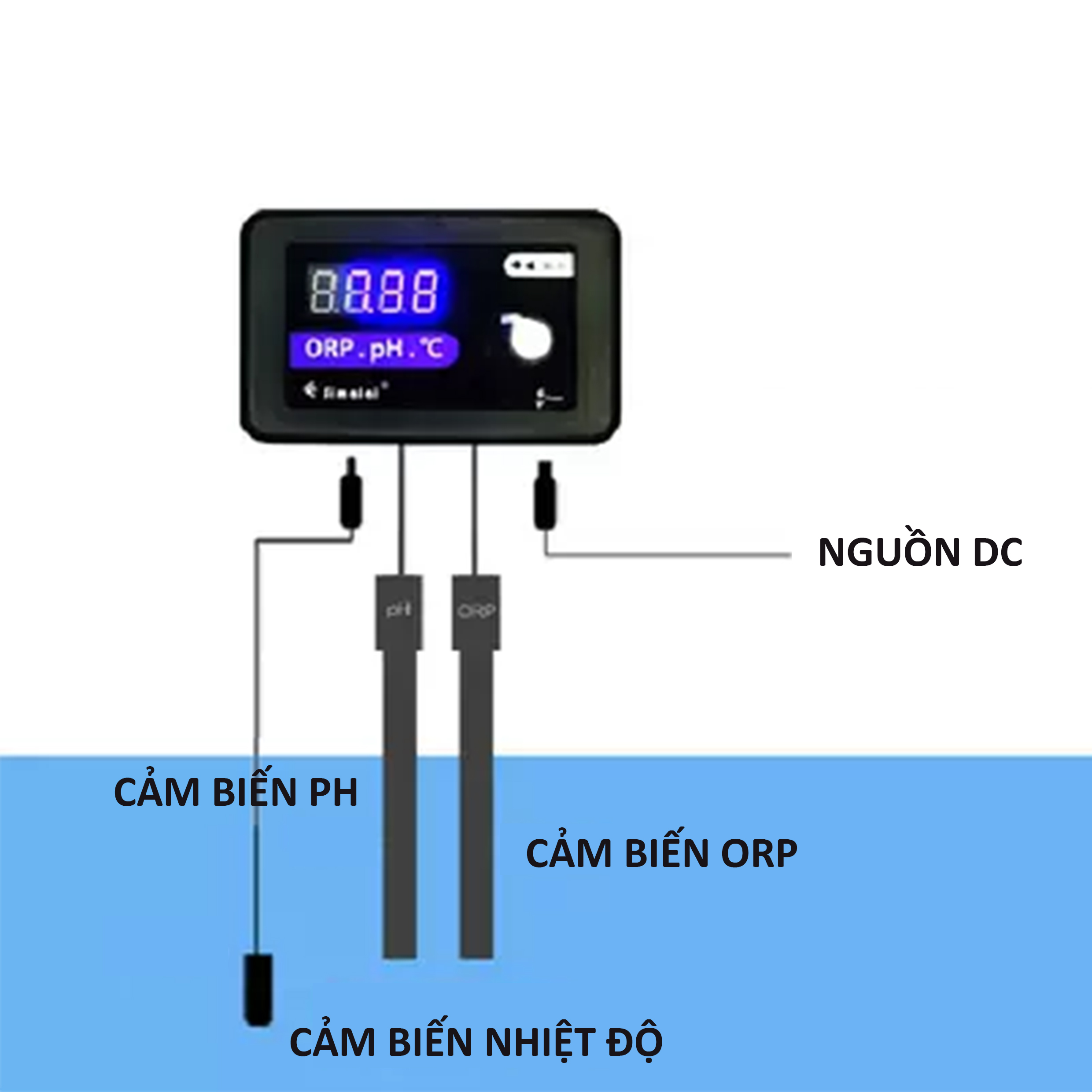 Máy Đo 3 Trong 1 Simalai: Theo Dõi ORP, pH, Nhiệt Độ - Cảnh Báo Qua App & Email