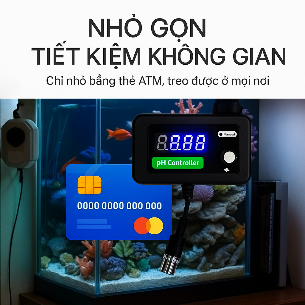 Simalai PH-03 Pro – Bộ điều khiển pH tự động chuyên dụng cho hồ cá biển và lò canxi