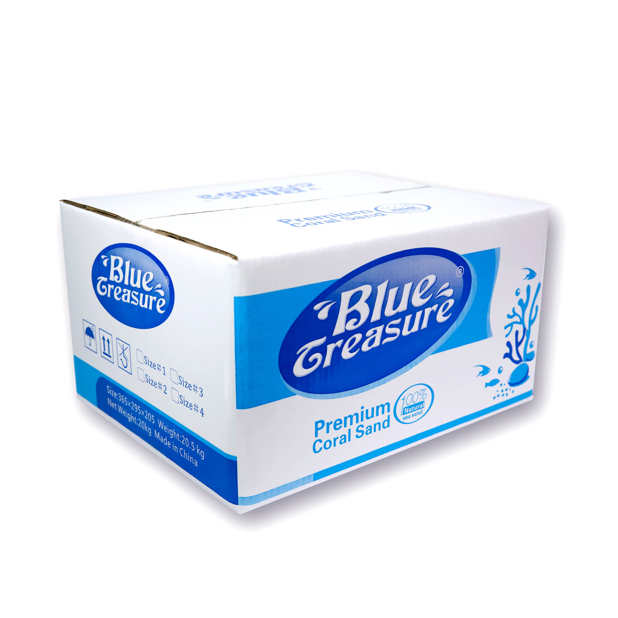 CÁT CHO HỒ CÁ BIỂN BLUE TREASURE CALCIUM SAND 5KG