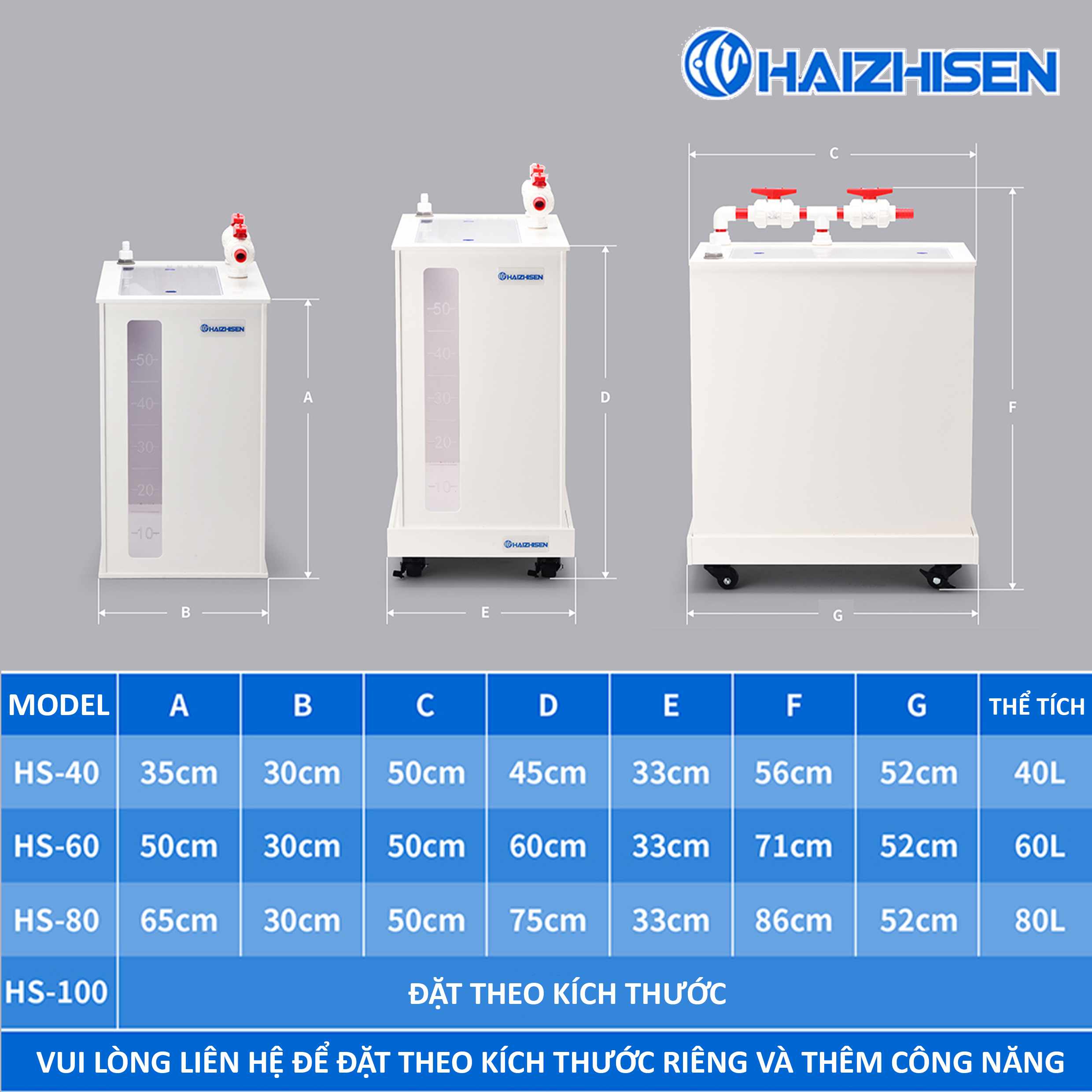 Bể Pha Muối PVC 3 Trong 1 Haizhisen – Giải Pháp "All-in-One" Thông Minh Cho Bể Cá Biển