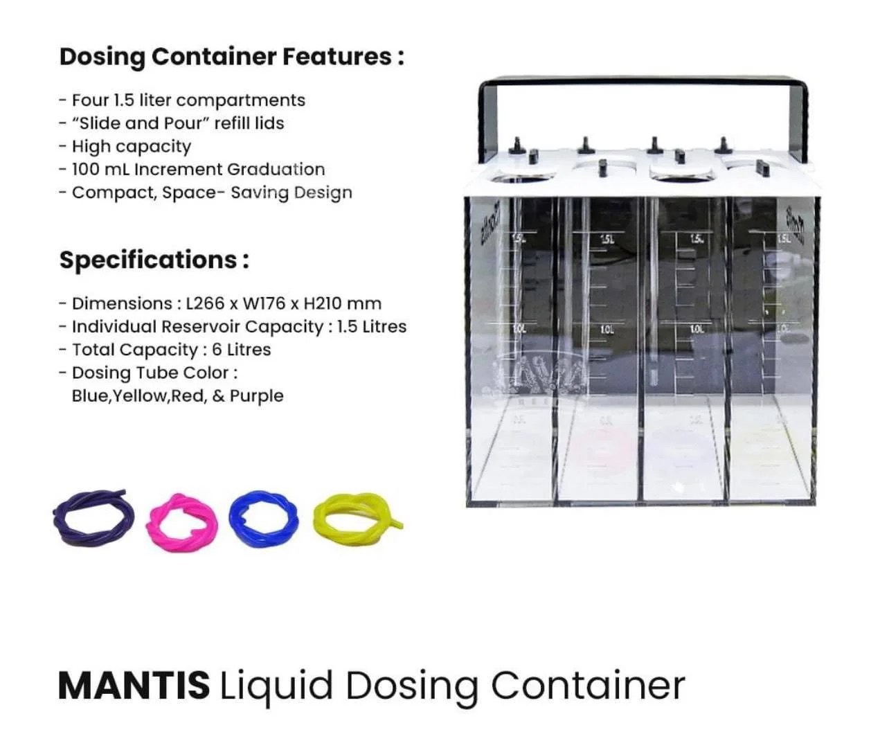 Mantis 6L Dosing Container – Hộp Đựng Dung Dịch Châm Tự Động Cao Cấp