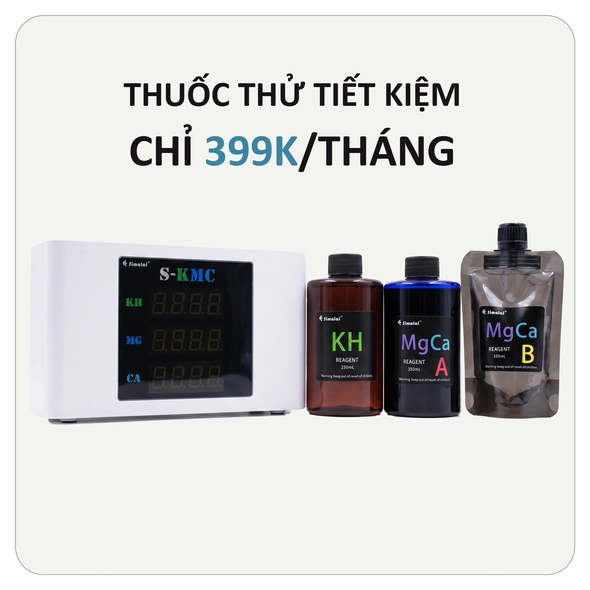 Máy Test Nước Biển Tự Động Simalai S-KMC – Máy Đo KH Ca Mg Cho Bể Cá Biển San Hô