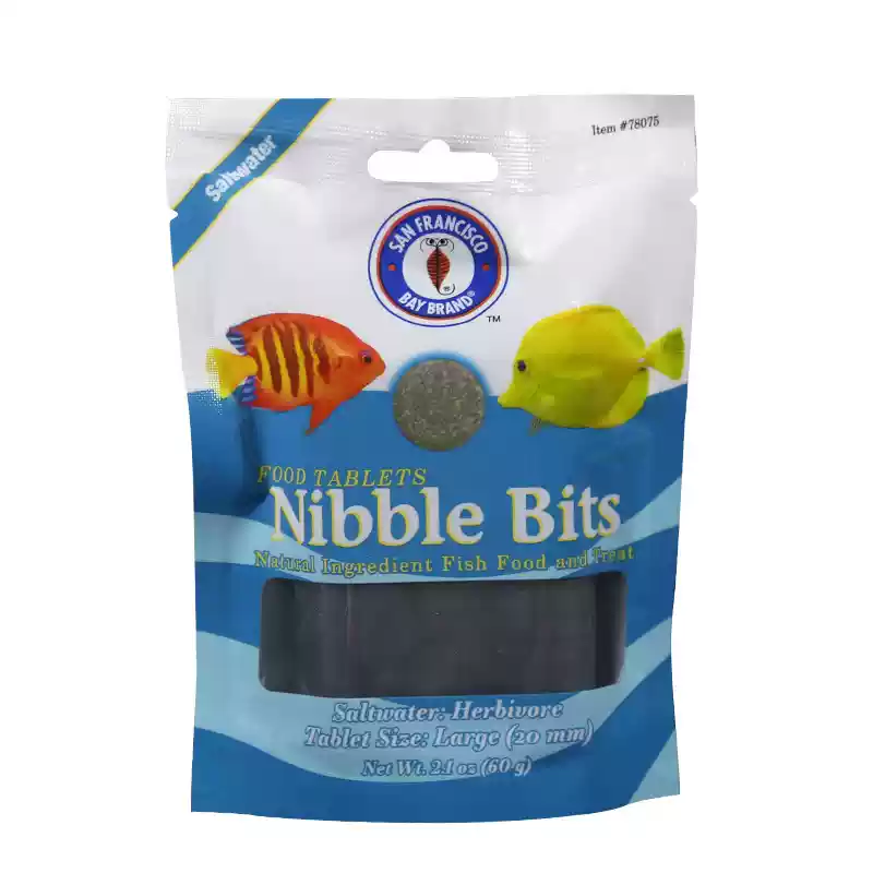 Thức Ăn Viên Dán Nibble Bits Herbivore – SFBB (USA) | Dành Cho Cá Biển Ăn Rong và Ăn Tạp