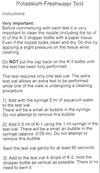 Test Potassium Salifert – Kiểm Tra Nồng Độ Potassium Cho Hồ Cá Nước Ngọt