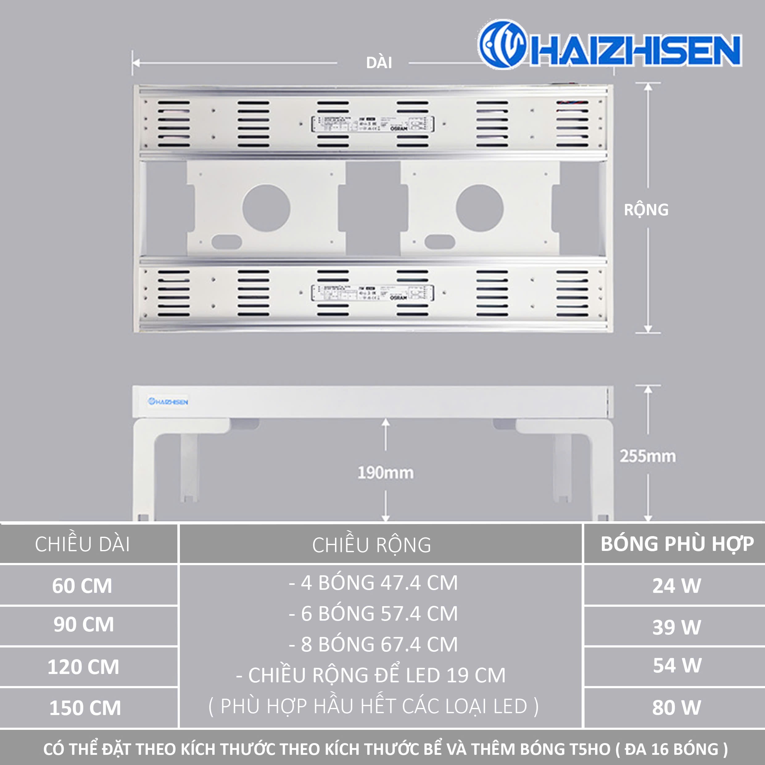 Đèn Hybrid Haizhisen T5HO/LED – Công Nghệ Chiếu Sáng Hoàn Hảo Cho Hồ San Hô
