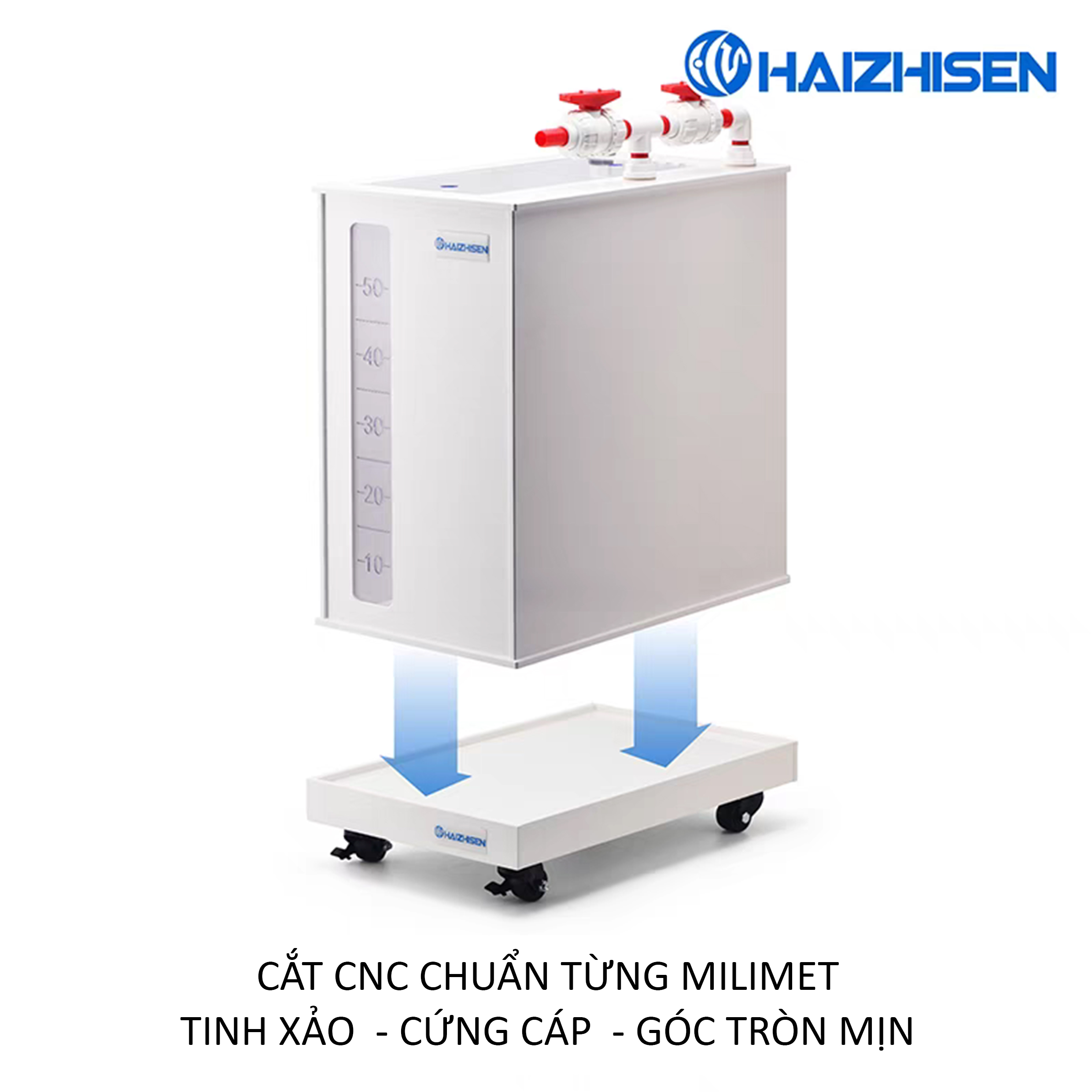 Bể Pha Muối PVC 3 Trong 1 Haizhisen – Giải Pháp "All-in-One" Thông Minh Cho Bể Cá Biển