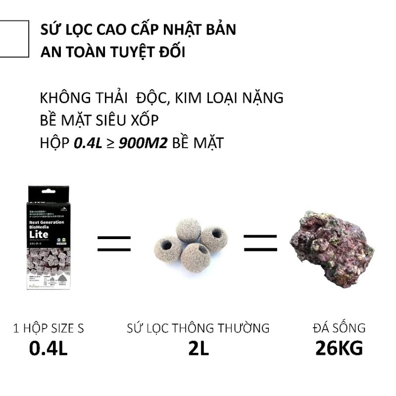 Sứ Lọc Nhật Bản Zoox BioMedia Lite – Công Nghệ Mới, An Toàn Cho Bể Cá Biển, Thủy Sinh