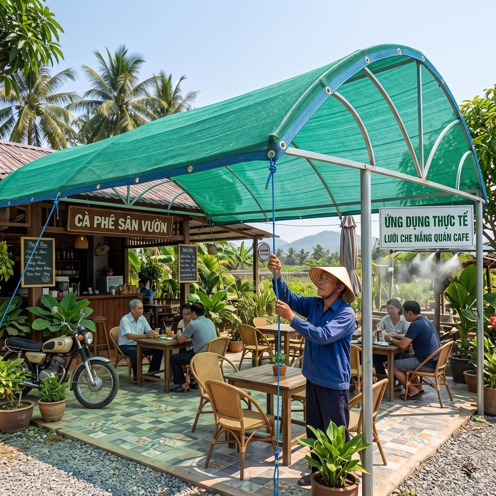 Ứng dụng thực tế lưới che nắng hàn quốc