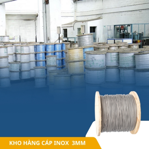 Cáp Inox 3mm (3 Ly) | Inox 304, Giá Sỉ, Chính Hãng