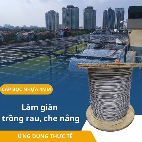 Dây Cáp Thép Bọc Nhựa Phi 4mm - CTBND4