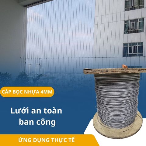 Dây Cáp Thép Bọc Nhựa Phi 4mm - CTBND4