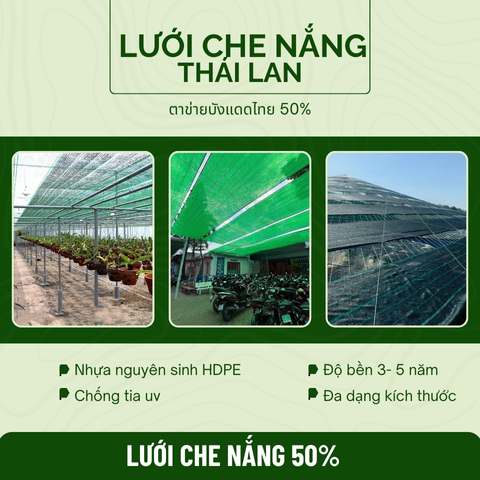 Lưới Che Nắng 50%, Hàng Thái Lan, Chống Nắng Hiệu Quả