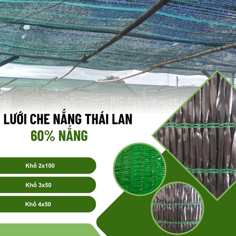 Lưới Che Nắng 60%, Hàng Thái Lan, Giải Pháp Che Ngoài Trời