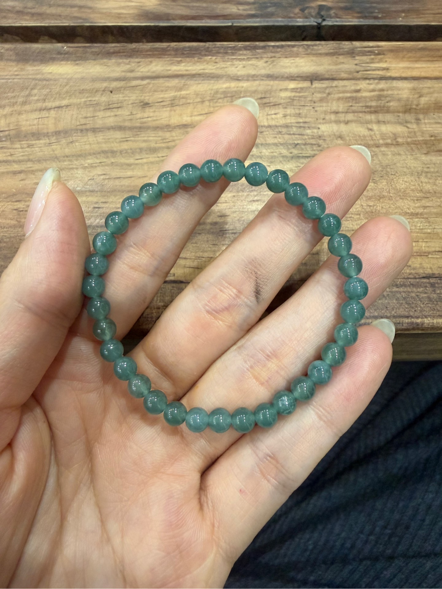 Vòng ngọc Jadeite A  size5-6.5mm