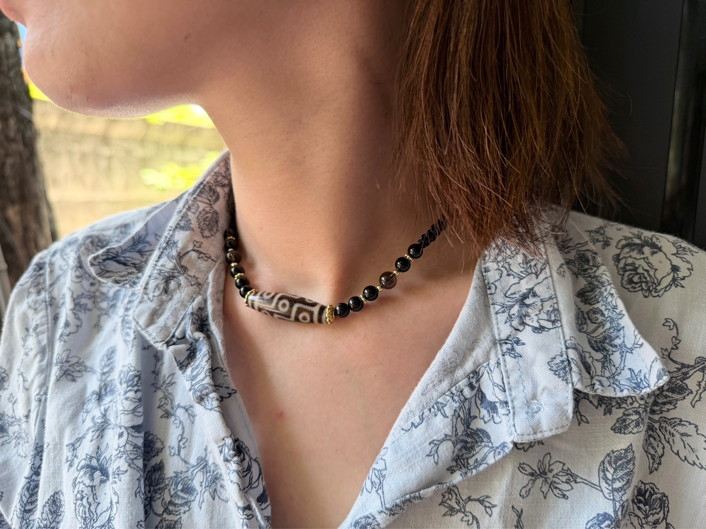 Mẫu vòng Chocker mix đá( không tính Dzi)