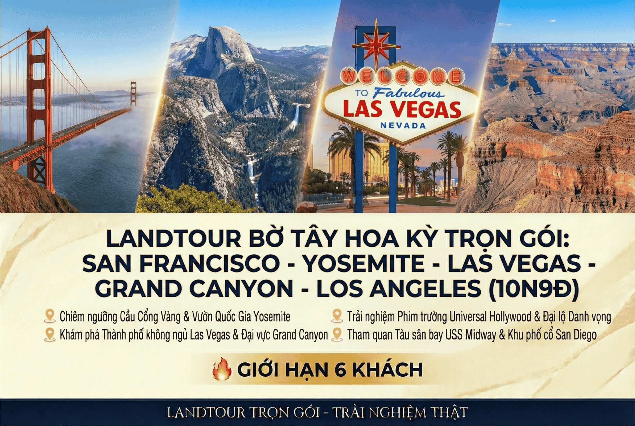 LANDTOUR YOSEMITE - SEQUOIA - GRAND CAYON 10N9Đ