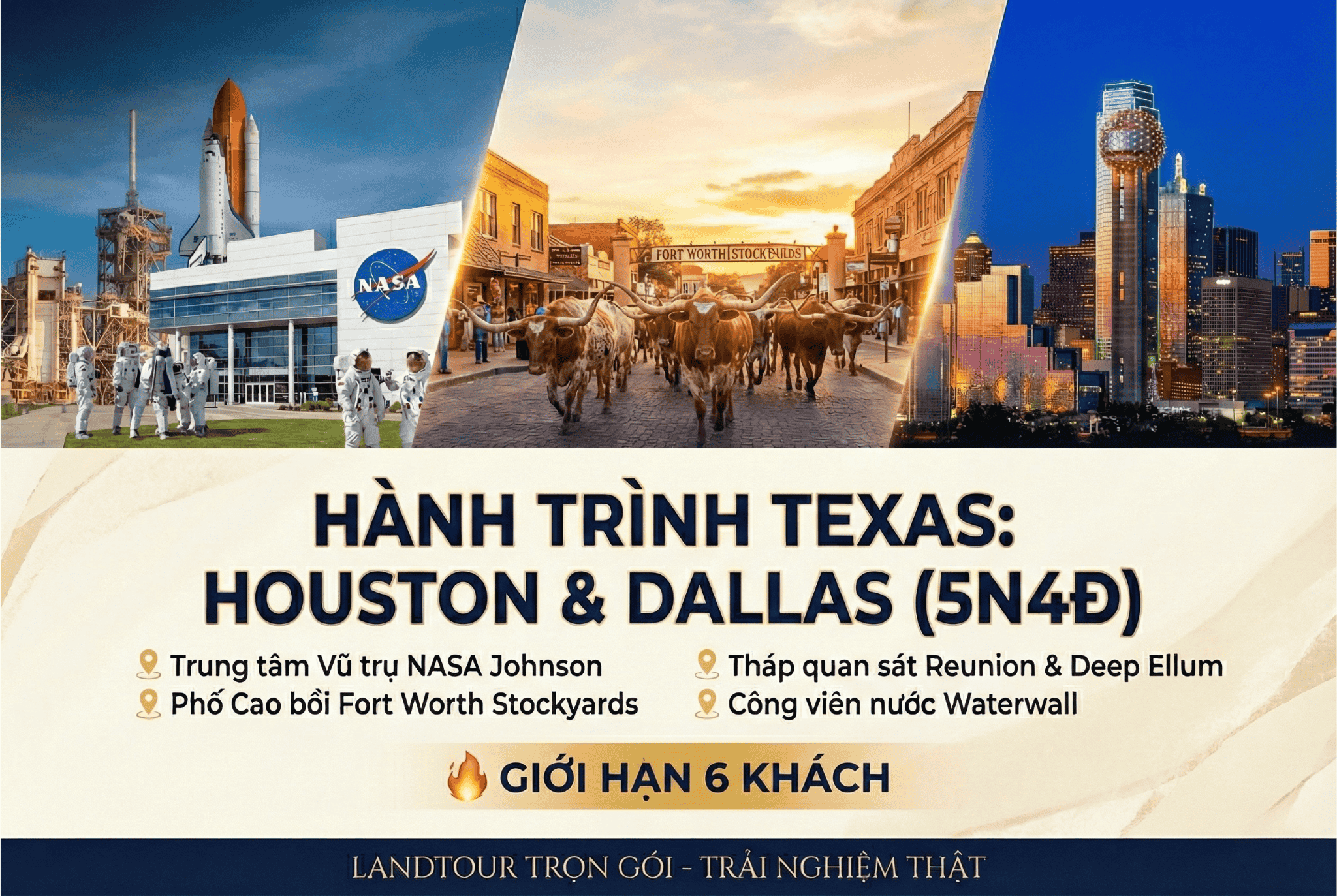 LANDTOUR HOUSTON - DALLAS 5N4Đ