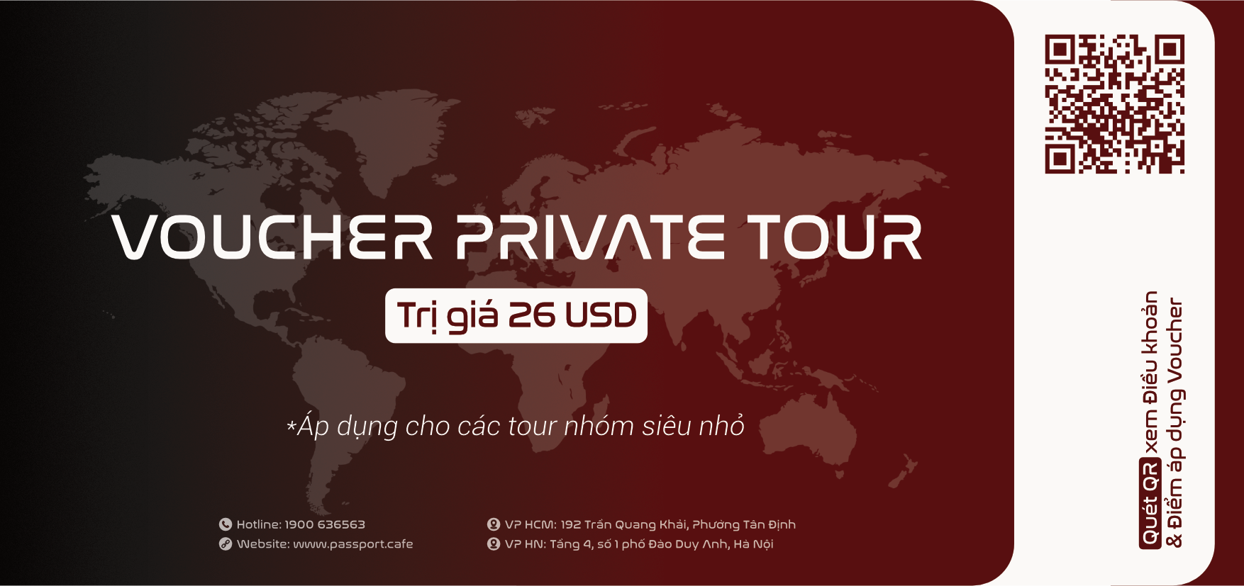 Voucher Tour Cao Cấp PL 26 USD Passport Lounge