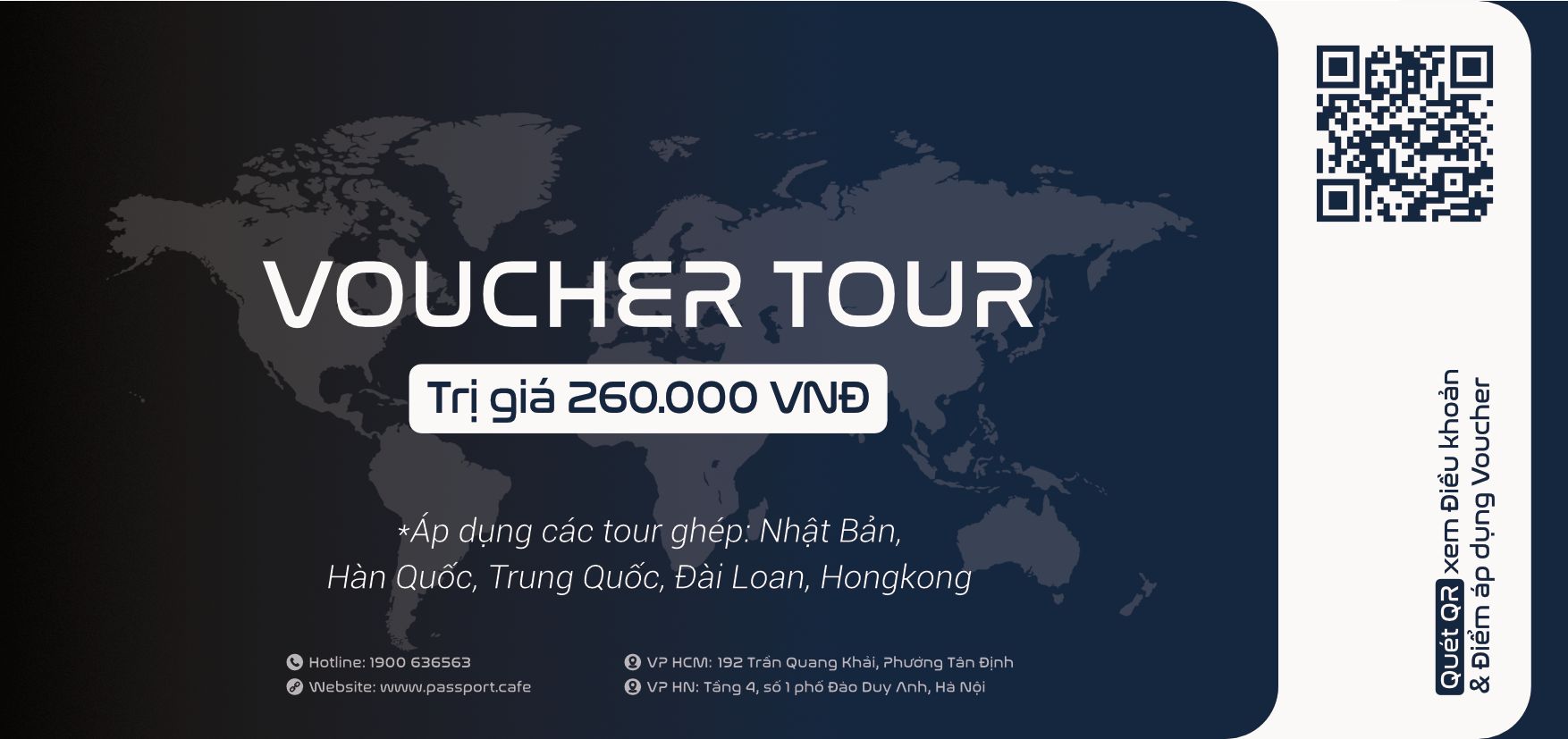 Voucher Tour Ghép 260K Passport Lounge