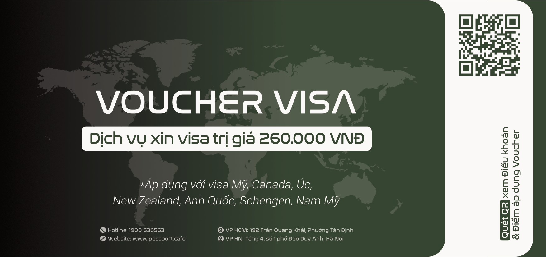 Voucher Dịch vụ làm Visa 260K Passport Lounge