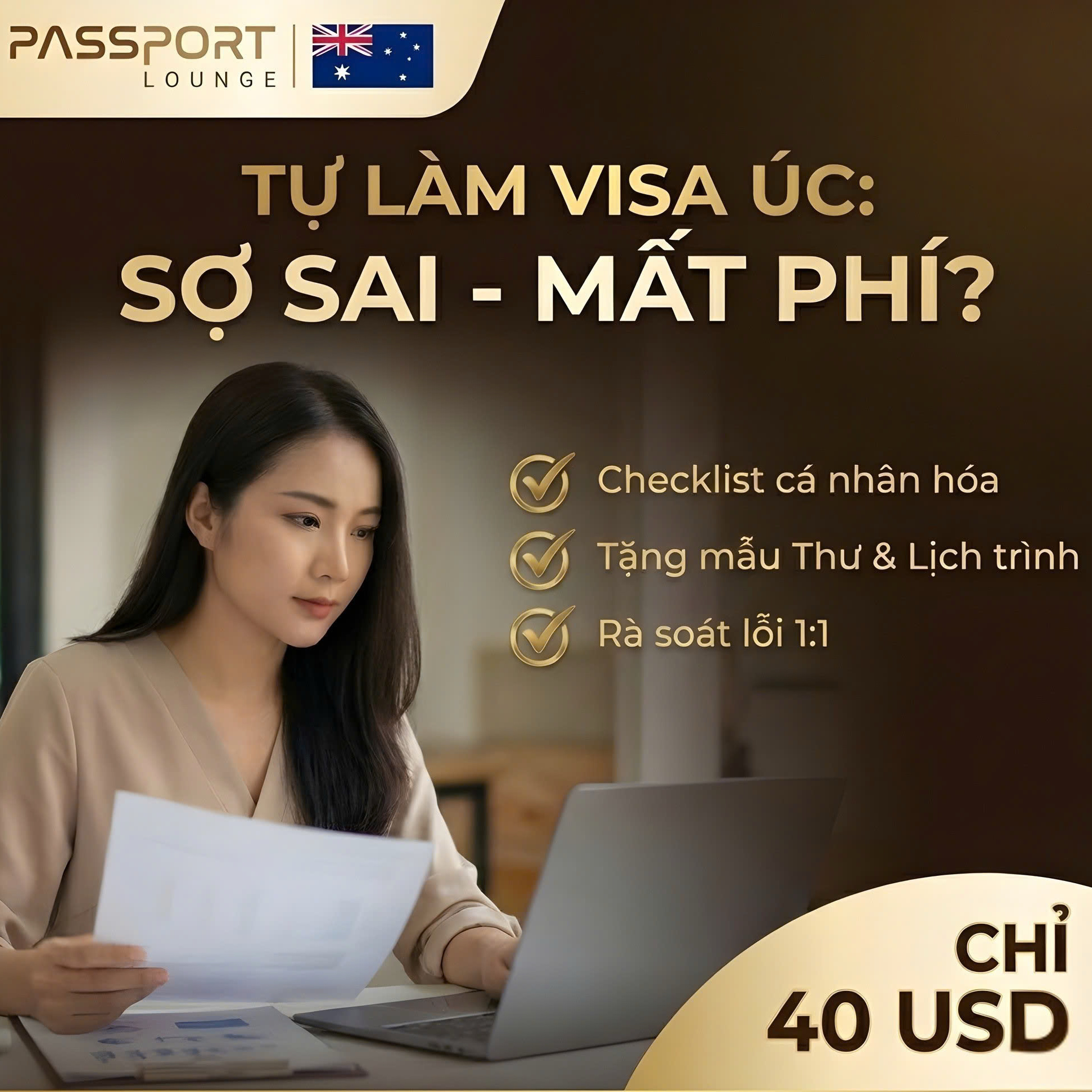 Hỗ trợ tự xin visa Úc