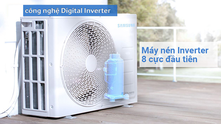 Đột phá công nghệ điều hòa thông minh SamSung 2018 với máy nén Inverter 8 cực