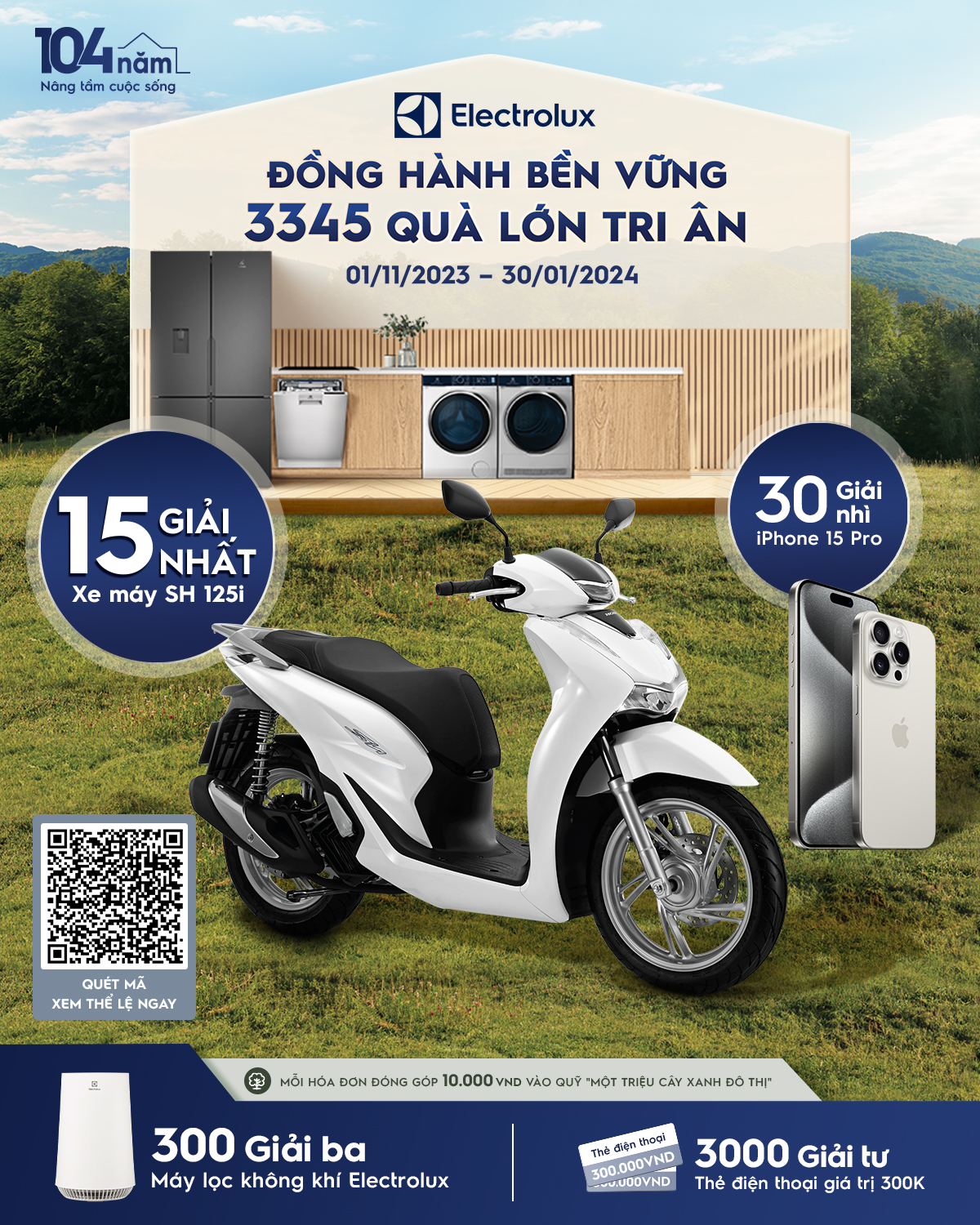 CHƯƠNG TRÌNH BỐC THĂM TRÚNG THƯỞNG - ELECTROLUX TRỌN ĐỜI TRI ÂN