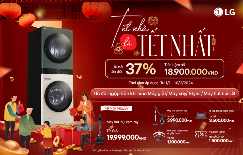 Chương trình khuyến mãi tết mua máy giặt LG