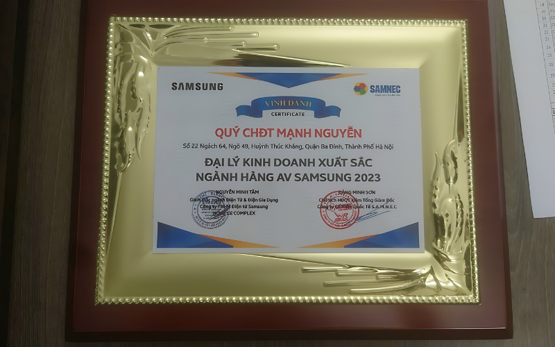Mạnh Nguyễn nhà phân phối Samsung chính hãng xuất sắc top đầu Hà Nội