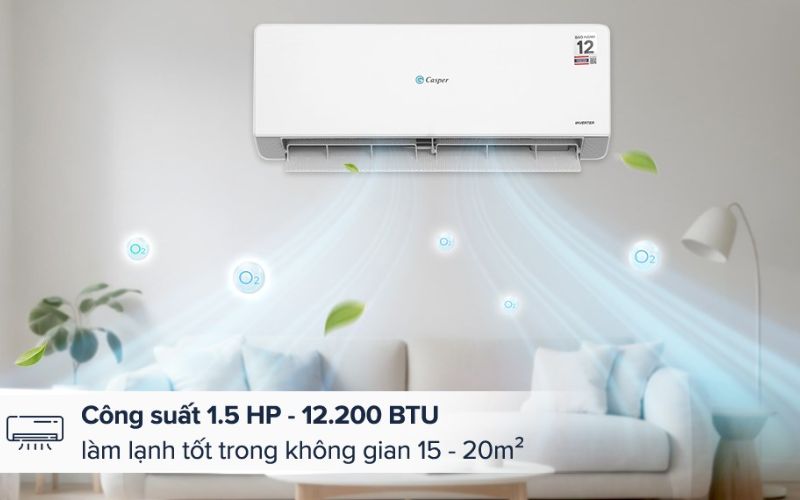 Điều hòa 12000BTU dùng cho phòng bao nhiêu m2? Cách chọn công suất chuẩn nhất