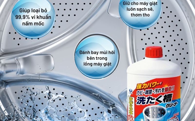 Mẹo sử dụng dung dịch vệ sinh máy giặt hiệu quả, an toàn nhất