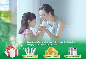 Khuyến mại lớn của AO Smith 2021 khi mua máy lọc không khí, máy lọc nước