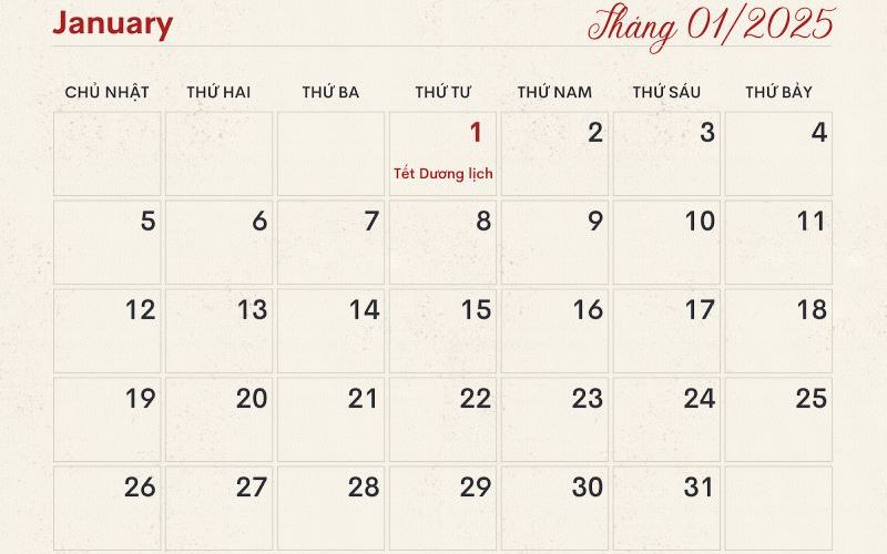 Tết dương lịch 2025 được nghỉ mấy ngày, đó là ngày nào?