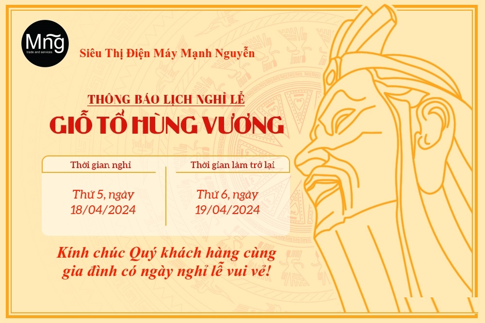 THÔNG BÁO NGHỈ LỄ GIỖ TỔ HÙNG VƯƠNG 2024