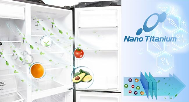 Khám phá những tính năng công nghệ của tủ lạnh SBS Hitachi R-S700PGV2 - công nghệ Nano Titanium