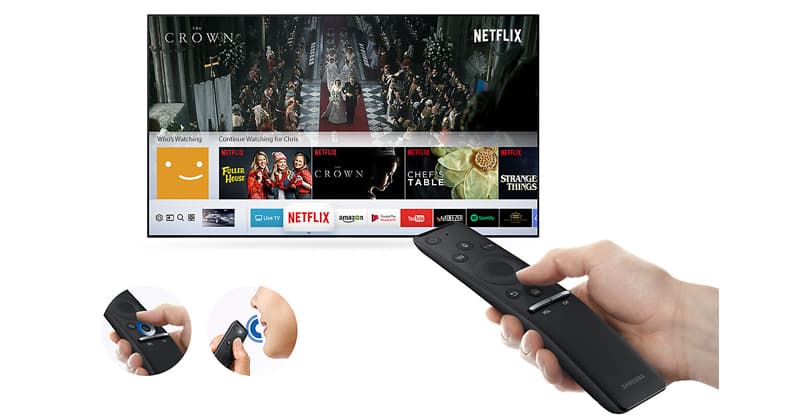 các ứng dụng kết nối ở tivi samsung 4K rất linh hoạt