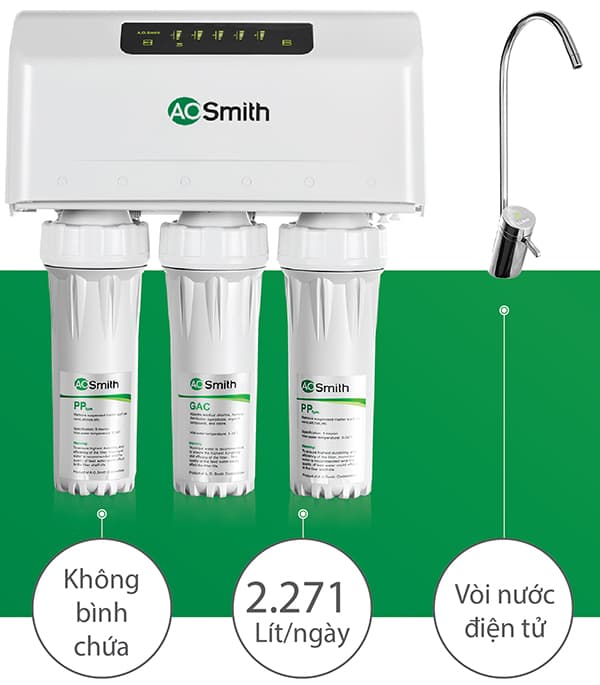 Máy lọc nước RO AO SMITH AR600-C-S-1