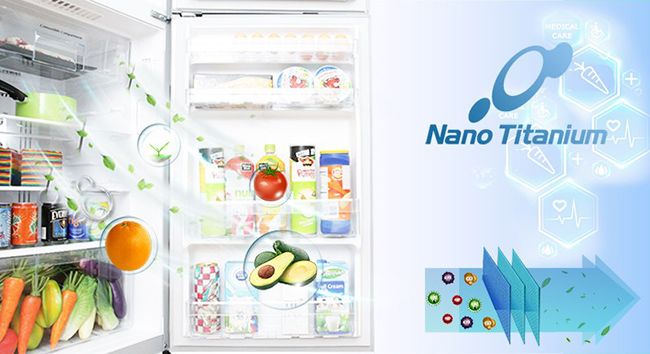Các tính năng công nghệ nổi bật của tủ lạnh Hitachi W660FPGV3X - công nghệ khử mùi Nano Titanium