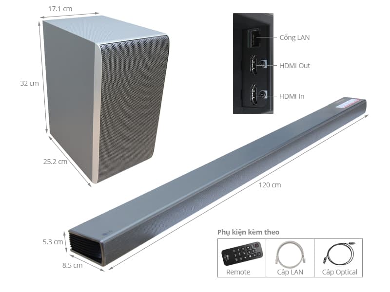 Loa Soundbar 4.1 LG SH8