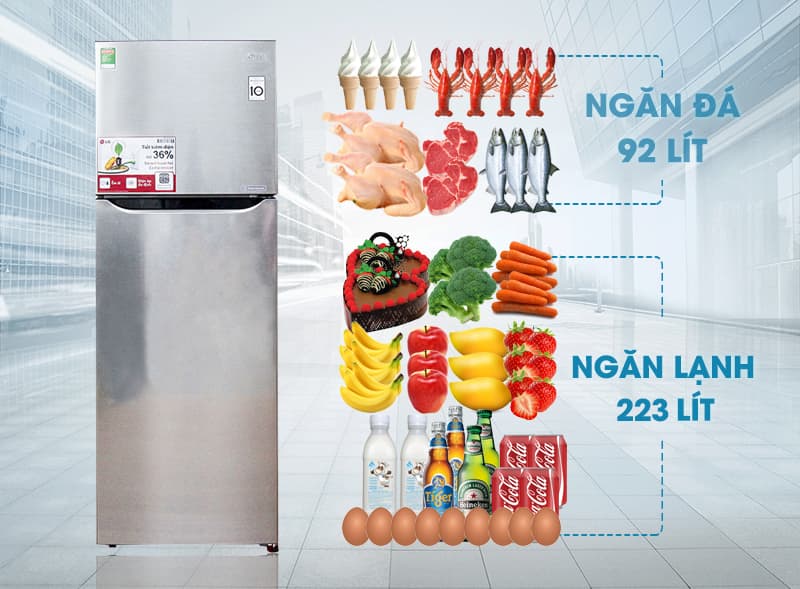 Tủ lạnh giá rẻ LG GRL333PS