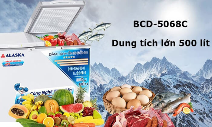 Tủ đông Alaska 5500 lít BCD-5068C