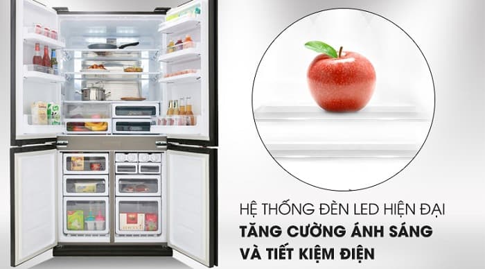 Tủ lạnh Sharp 605 lít Inverter SJ-FX688VG-BK
