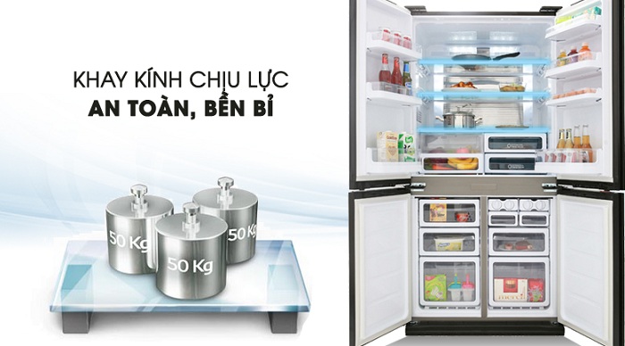 Tủ lạnh Sharp 605 lít Inverter SJ-FX688VG-BK