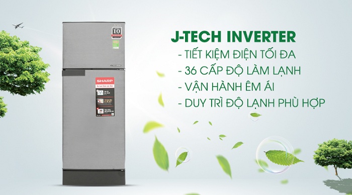 Tủ lạnh Sharp 165 lít Inverter SJ-X196E-DSS