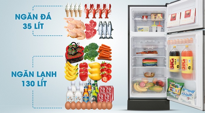 Tủ lạnh Sharp 165 lít Inverter SJ-X196E-DSS